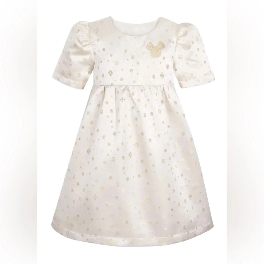 Disney Mickey Mouse Icon Gold Snowflake Dress size 10 - Picture 7 of 7